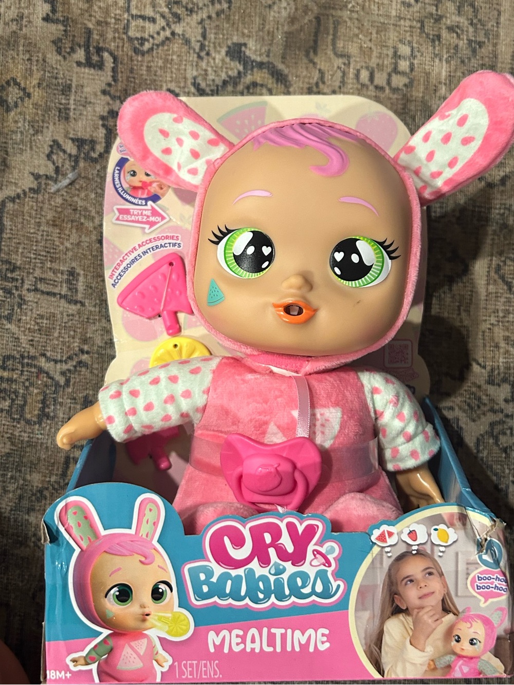 Cry Babies Mealtime Plush Doll - Pink